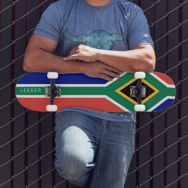 South Africa flag pattern Skateboard (Outdoor 3)