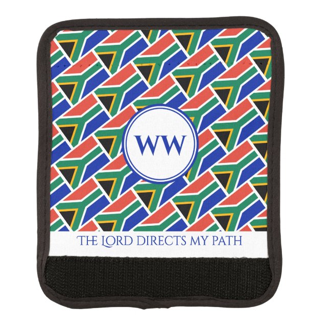 SOUTH AFRICA FLAG Personalized Custom Monogram Luggage Handle Wrap (Front)
