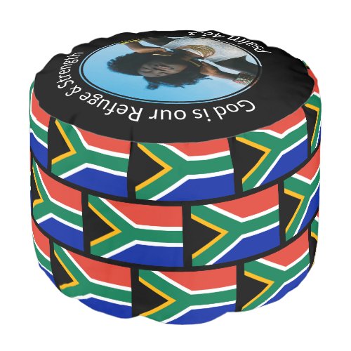 SOUTH AFRICA FLAG Photo Pouf