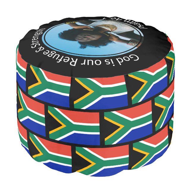 SOUTH AFRICA FLAG Photo Pouf (Angled Front)