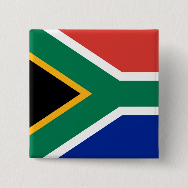South Africa Flag Pinback Button (Front)