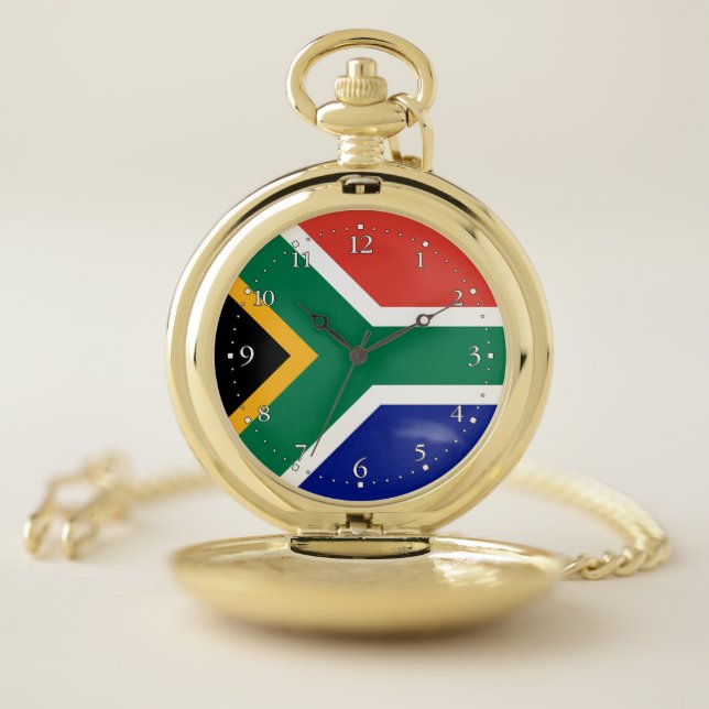 South Africa Flag Pocket Watch (Inside)