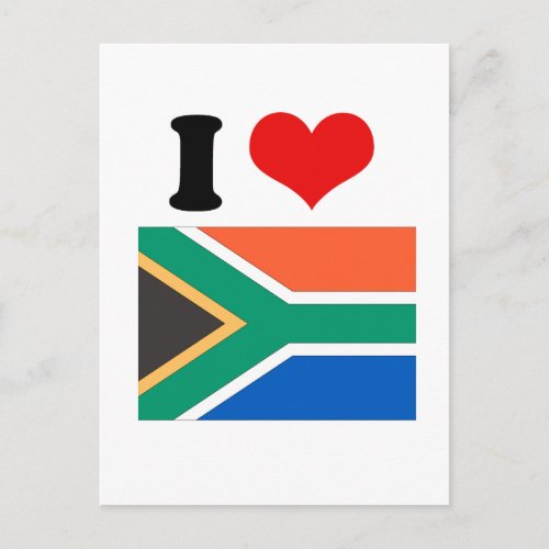 South Africa Flag Postcard