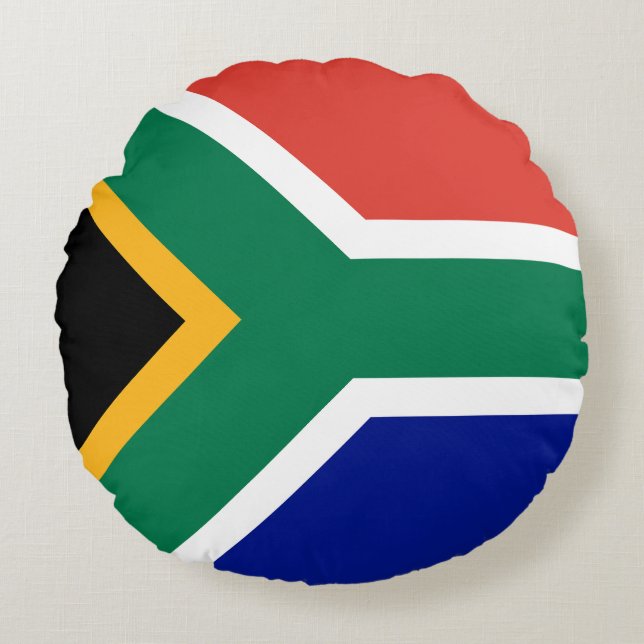South Africa Flag Round Pillow (Front)