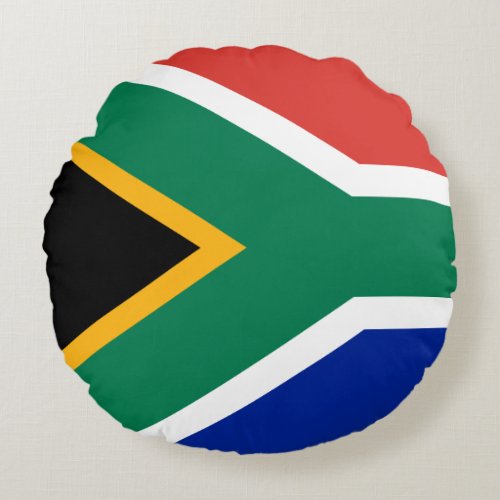 South Africa Flag Round Pillow