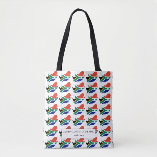 SOUTH AFRICA FLAG Scripture Isaiah Christian Tote Bag