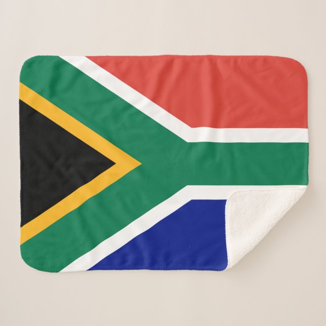 South Africa Flag Sherpa Blanket (Front (Horizontal))