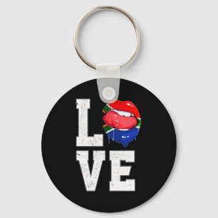 South Africa Flag Soccer Fan Love South African T Keychain