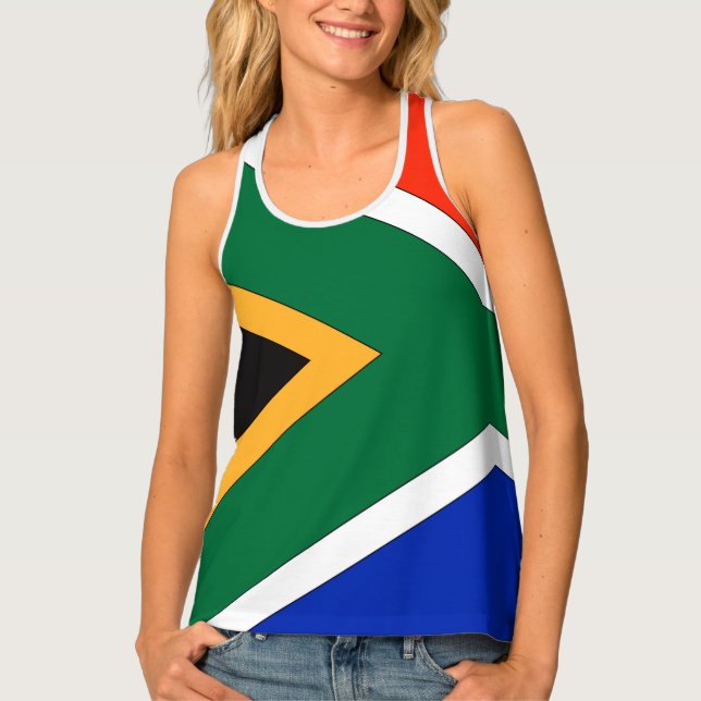 South Africa Flag Tank Top (Front)