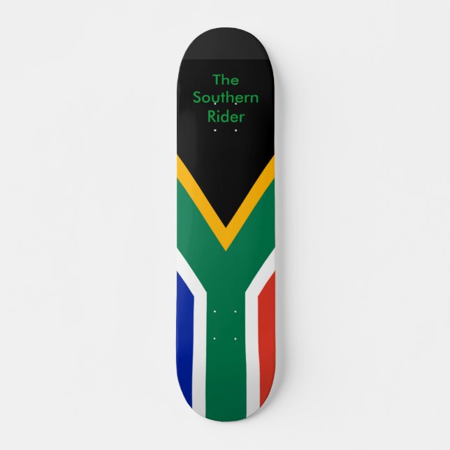 South Africa Flag The MUSEUM Zazzle Gifts Template Skateboard Deck (Front)