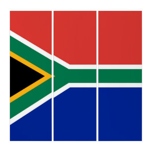 South Africa flag Triptych