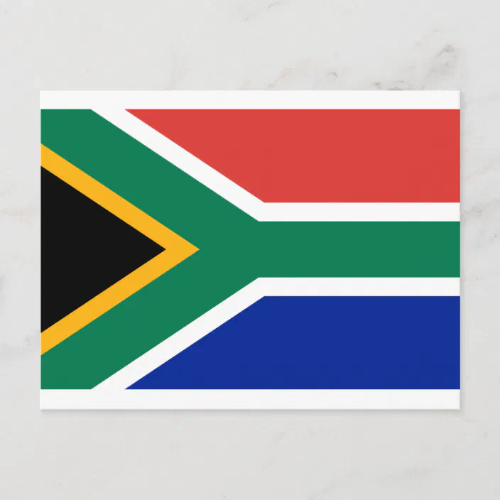 omringen Terug kijken Vechter South Africa Flag - Vlag van Suid-Afrika Postcard | Zazzle.com