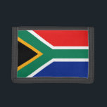 South Africa Flag Wallet<br><div class="desc">The flag of South Africa on the front of this wallet will evoke South African memories every time it is pulled from the pocket.</div>