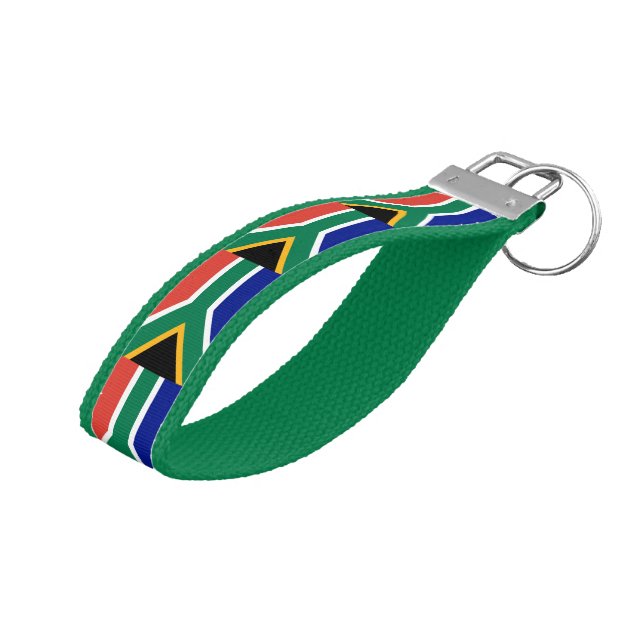 South Africa Flag Wrist Keychain (Angled Up)