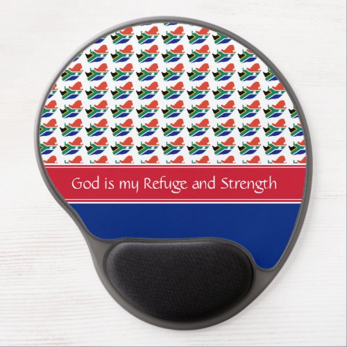 SOUTH AFRICA God Refuge Strength Christian Gel Mouse Pad