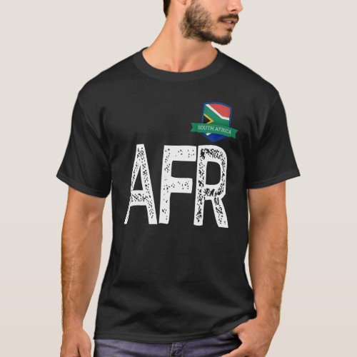 South Africa Human-Flag Letter A and F and R South T-Shirt