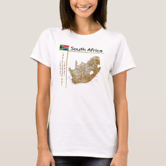 South Africa Map + Flag + Title T-Shirt