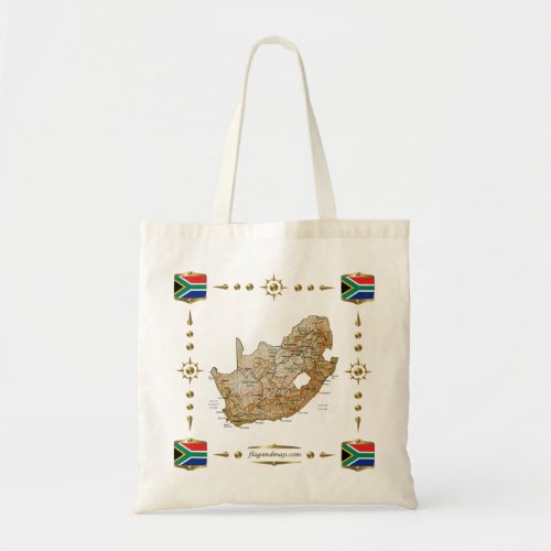 South Africa Map  Flags Bag