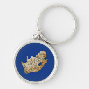 South Africa Map Keychain