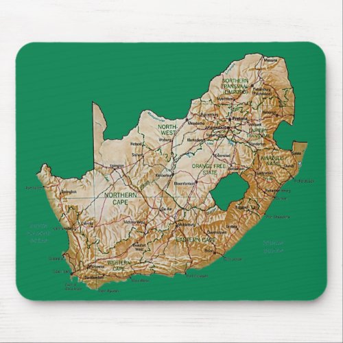 South Africa Map Mousepad
