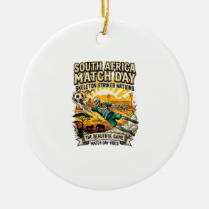 South Africa Match Day Skeleton Striker Nations Hi Ceramic Ornament