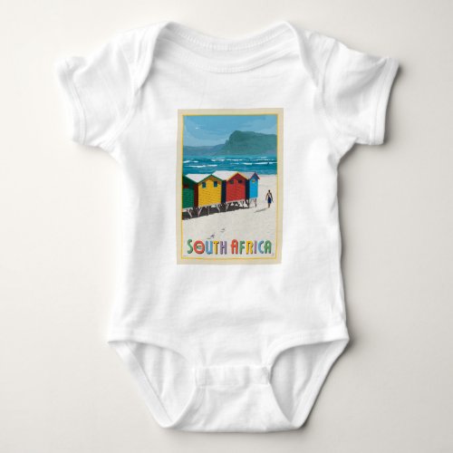 South Africa  Muizenberg Beach Baby Bodysuit