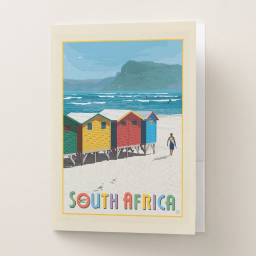 South Africa  Muizenberg Beach Pocket Folder