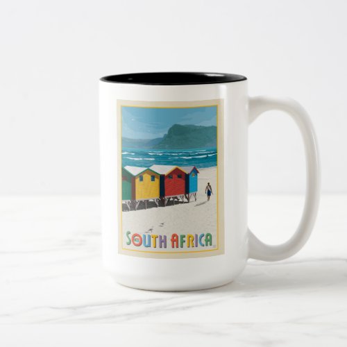 South Africa  Muizenberg Beach Two_Tone Coffee Mug