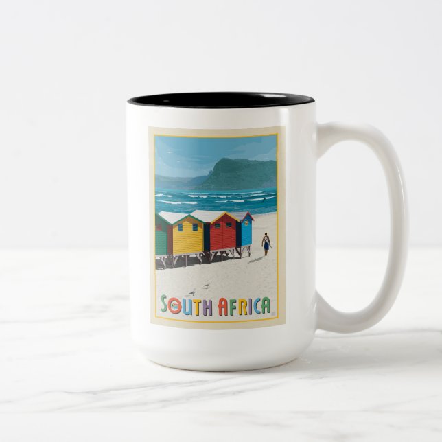 South Africa | Muizenberg Beach Two-Tone Coffee Mug (Right)