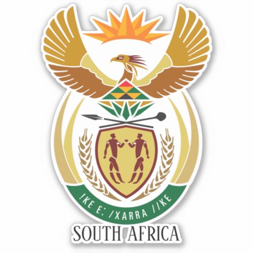 South Africa National Coat Of Arms Patriotic Sticker