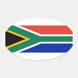 South Africa National Flag Oval Sticker