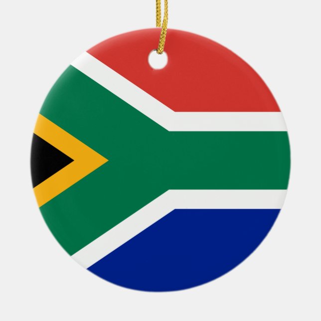 South Africa National World Flag Ceramic Ornament (Front)