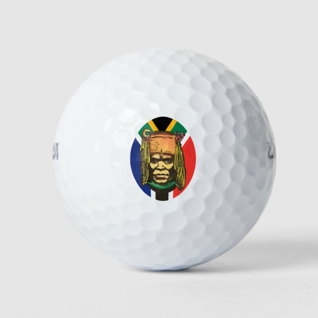South Africa Native black man Golf Balls (Front)