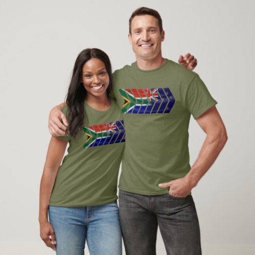 South Africa New Zealand expat chevrons flags DIS T_Shirt