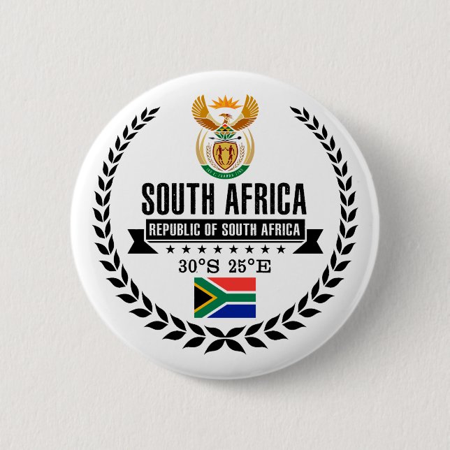 South Africa Pinback Button (Front)