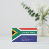 South Africa Plain Flag Business Card (Standing Front)
