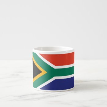 South Africa Plain Flag Espresso Cup by representshop at Zazzle