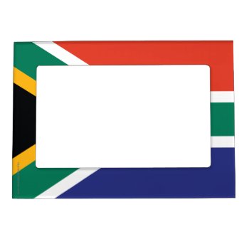 South Africa Plain Flag Magnetic Photo Frame by representshop at Zazzle