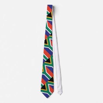 South Africa Plain Flag Neck Tie by representshop at Zazzle