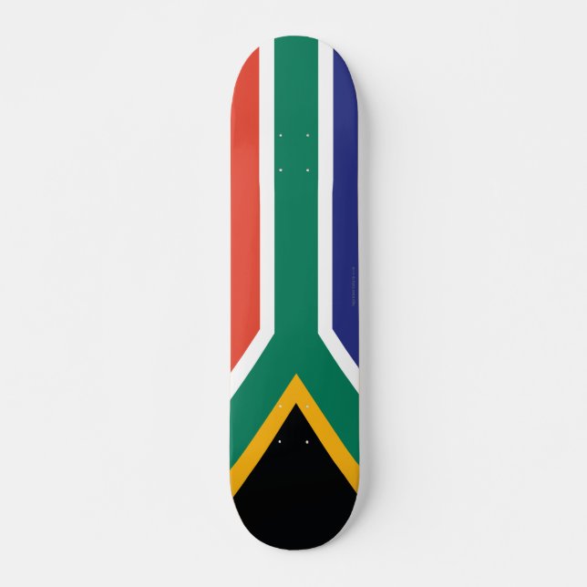 South Africa Plain Flag Skateboard Deck (Front)