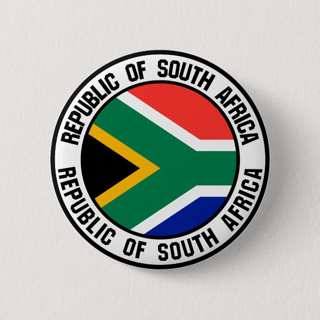 South Africa Round Emblem Button (Front)