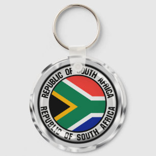 South Africa Round Emblem Keychain