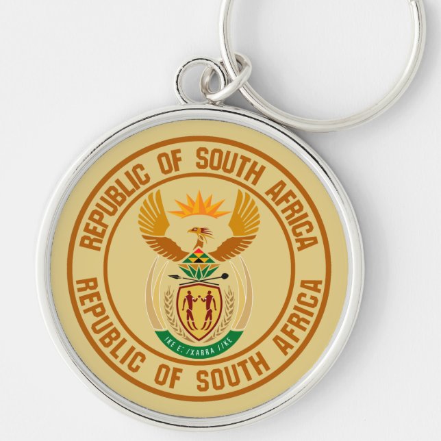 South Africa Round Emblem Keychain (Front)