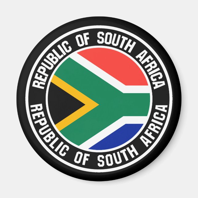 South Africa Round Emblem Magnet (Front)