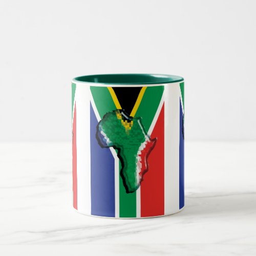South Africa RSA African flag Two_Tone Coffee Mug