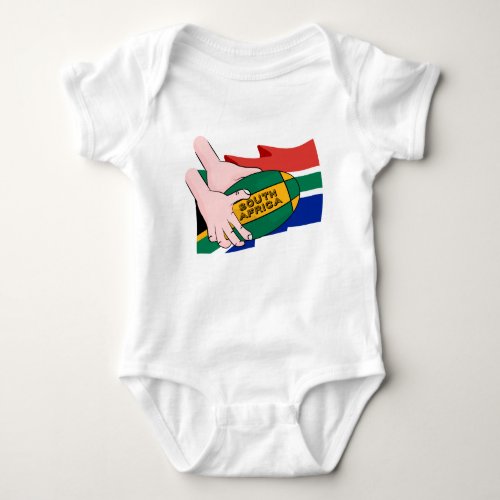 South Africa Rugby Flag Baby Bodysuit
