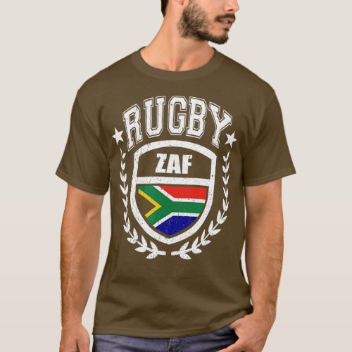 South Africa Rugby Gear South African Flag Vintage T_Shirt