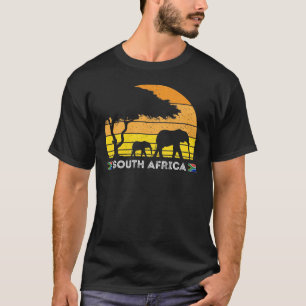 South Africa Safari Savannah Sunset Elephant T-Shi T-Shirt