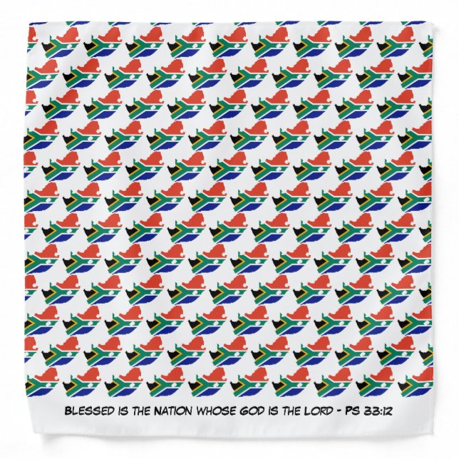 SOUTH AFRICA Scripture Cravat Neckerchief Bandana (Front)