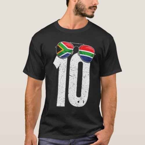 South Africa Soccer Player Number 10 South African T_Shirt